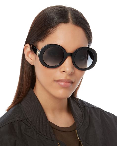 gucci round mirrored sunglasses black|gucci round sunglasses for women.